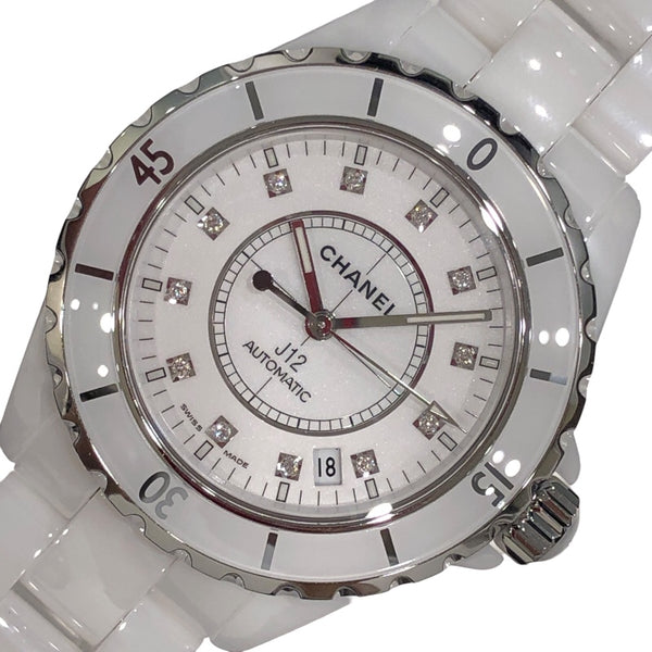 シャネル CHANEL J12 H1629  ホワイト/ダイヤモンド セラミック メンズ 腕時計