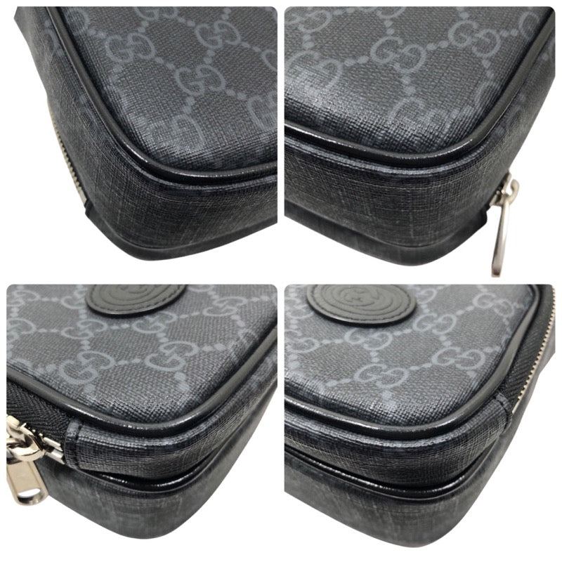 グッチ GUCCI インターロッキングG付き ミニバッグ 672952 GGスプリームキャンバス メンズ ショルダーバッグ