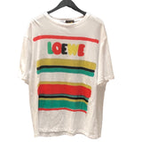 ロエベ LOEWE Paulas Ibiza ロゴプリントTシャツ ホワイト コットン メンズ 半袖Ｔシャツ