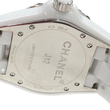 シャネル CHANEL J12　ピンクライト H4864 ホワイト/ピンクライト セラミック メンズ 腕時計