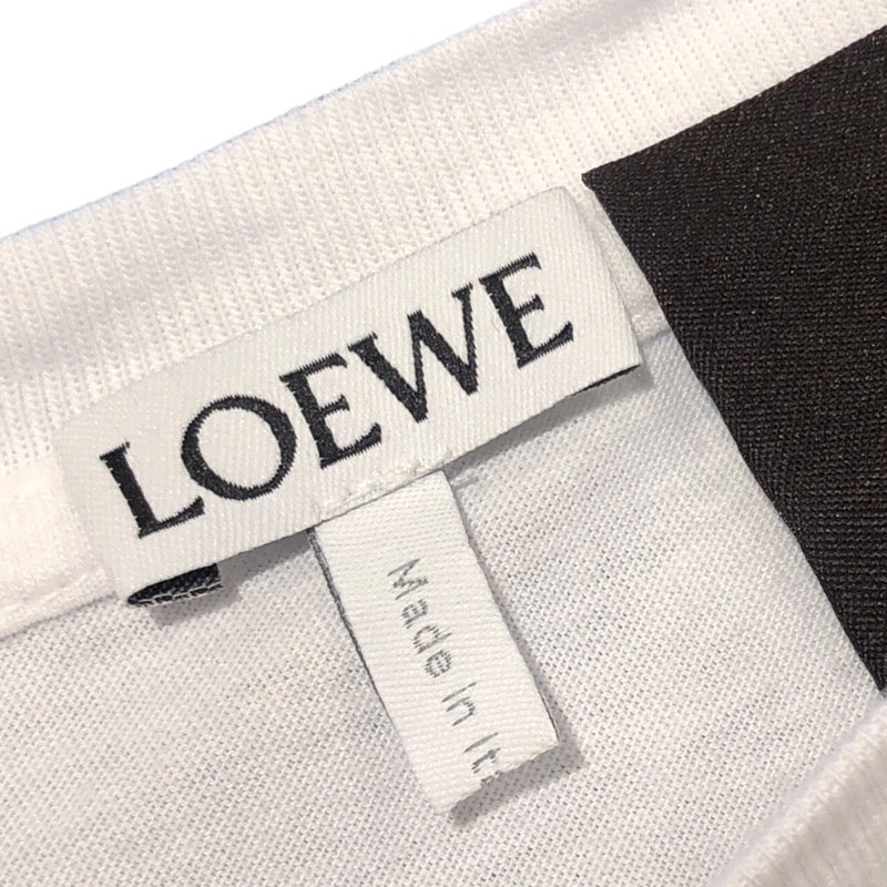 ロエベ LOEWE Paulas Ibiza ロゴプリントTシャツ ホワイト コットン メンズ 半袖Ｔシャツ