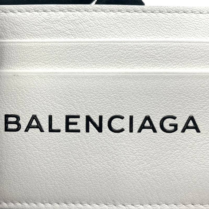 バレンシアガ BALENCIAGA ロゴカードホルダー 490620 ホワイト レザー レディース カードケース