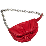 ボッテガ・ヴェネタ BOTTEGA VENETA ザチェーンポーチ 651445 レッド金具SV レザー ユニセックス ボディバッグ