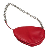 ボッテガ・ヴェネタ BOTTEGA VENETA ザチェーンポーチ 651445 レッド金具SV レザー ユニセックス ボディバッグ