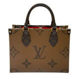 ルイ・ヴィトン LOUIS VUITTON オンザゴーPM M46373 ブラウン モノグラム・ジャイアント・リバーㇲ レディース ショルダーバッグ