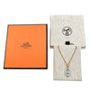 エルメス HERMES ミニマイヨンPM ライトブルー ゴールド金具 メタル アクセサリー