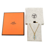 エルメス HERMES ミニマイヨンPM ライトブルー ゴールド金具 メタル アクセサリー