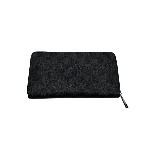 ルイ・ヴィトン LOUIS VUITTON ジッピー・オーガナイザーNM N60111 ブラック、グレー　シルバー金具 ダミエ 長財布