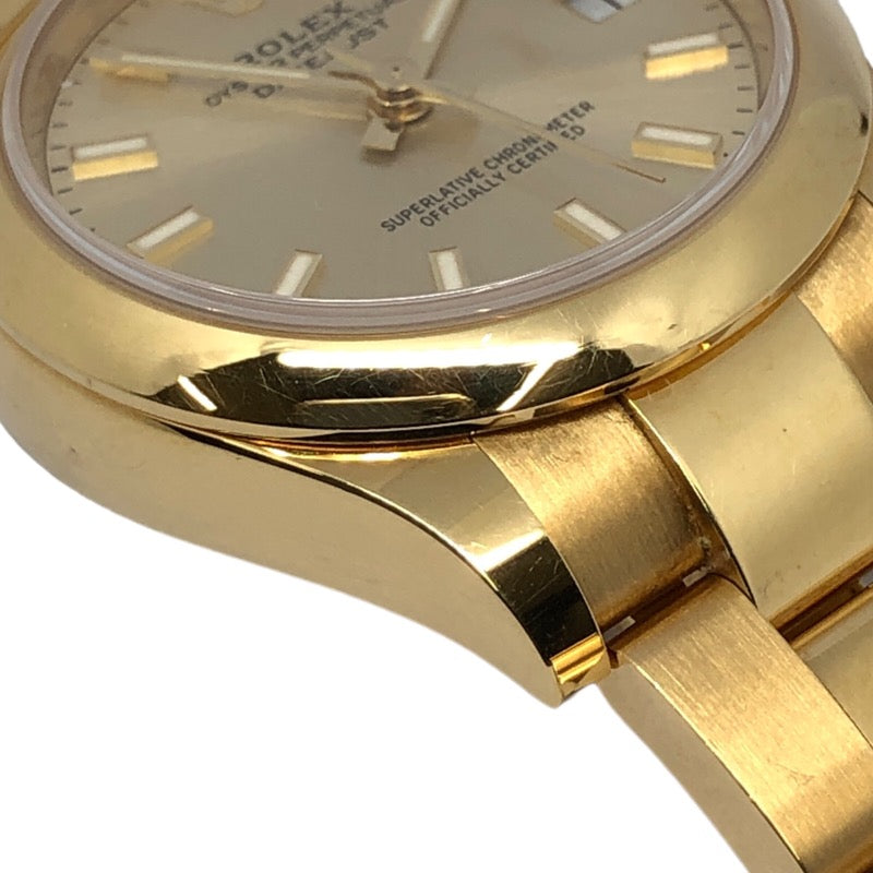 ロレックス ROLEX デイトジャスト31 278248 ゴールド K18YG 自動巻き レディース 腕時計