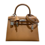 エルメス HERMES ケリー25 外縫い W刻印 ゴールド シルバー金具 エプソン レディース ショルダーバッグ