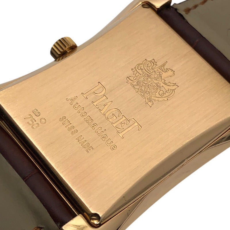 ピアジェ PIAGET エンペラドール G0A28071 シルバー K18PG/革ベルト 自動巻き メンズ 腕時計