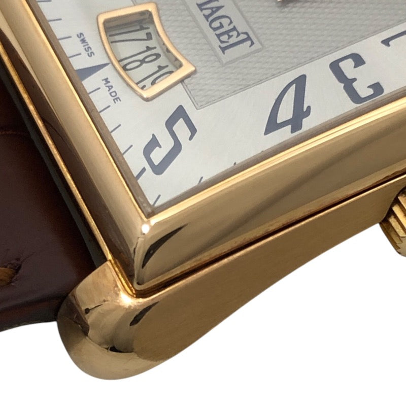 ピアジェ PIAGET エンペラドール G0A28071 シルバー K18PG/革ベルト 自動巻き メンズ 腕時計