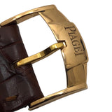 ピアジェ PIAGET エンペラドール G0A28071 シルバー K18PG/革ベルト 自動巻き メンズ 腕時計