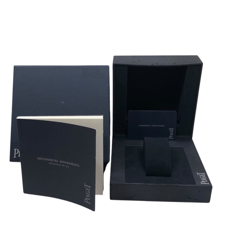 ピアジェ PIAGET エンペラドール G0A28071 シルバー K18PG/革ベルト 自動巻き メンズ 腕時計