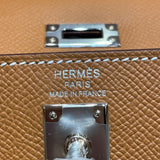 エルメス HERMES ケリー25 外縫い W刻印 ゴールド シルバー金具 エプソン レディース ショルダーバッグ
