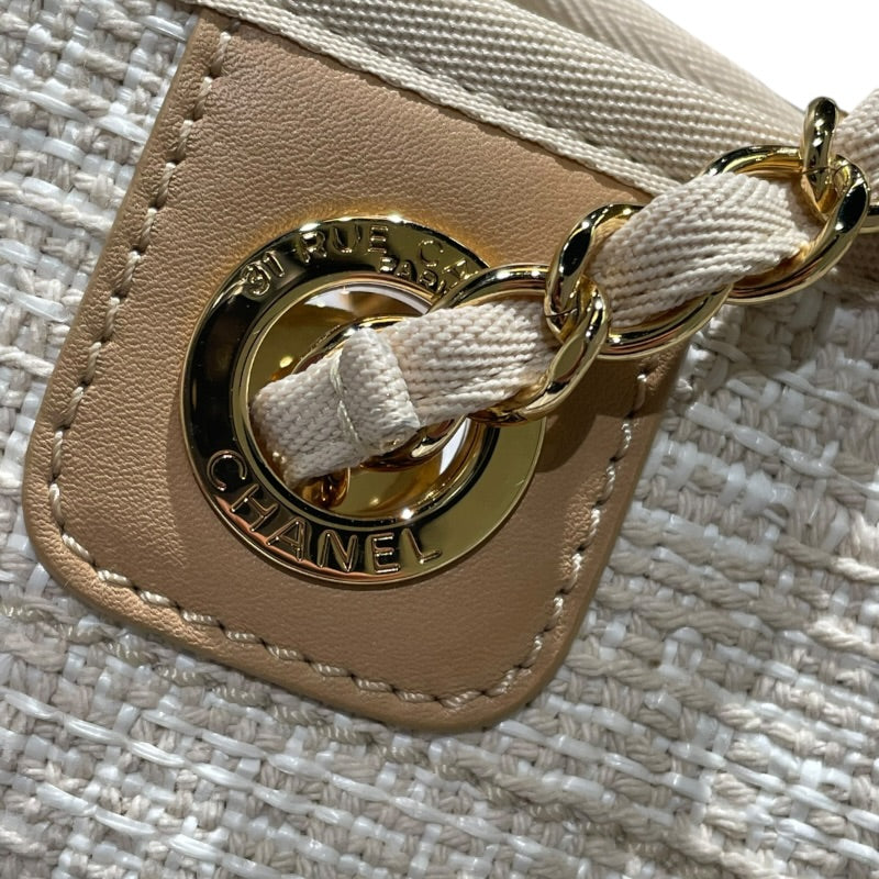 シャネル CHANEL ドーヴィルMM A67001 ベージュ ツイード レディース ショルダーバッグ IMG_3100_7e088f2f-50b3-4e6d-