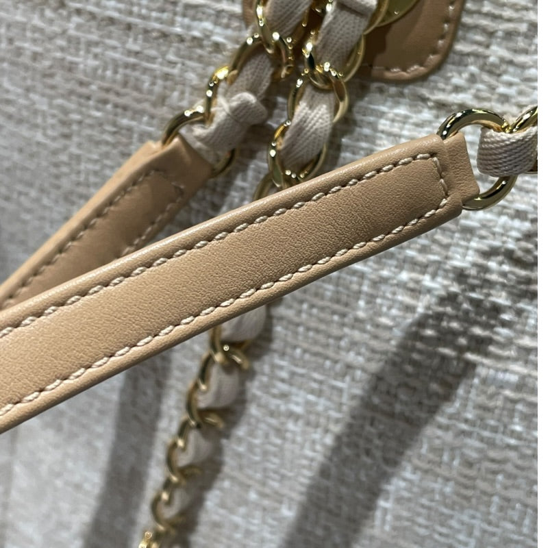 シャネル CHANEL ドーヴィルMM A67001 ベージュ ツイード レディース ショルダーバッグ シャネル CHANEL ドーヴィルMM A67001 ベージュ ツイード レディース