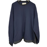 ジルサンダー JIL SANDER サイドスリットスウェットシャツ J47NCO102 ネイビー ウール メンズ スウェット