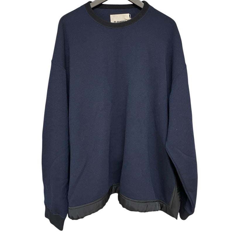 ジルサンダー JIL SANDER サイドスリットスウェットシャツ J47NCO102 ネイビー ウール メンズ スウェット