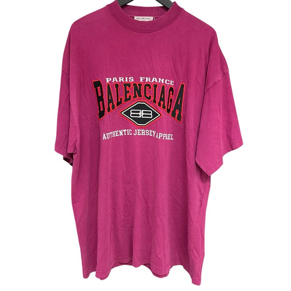 バレンシアガ BALENCIAGA ロゴ刺繍Tシャツ 694576 コットン メンズ 半袖Ｔシャツ