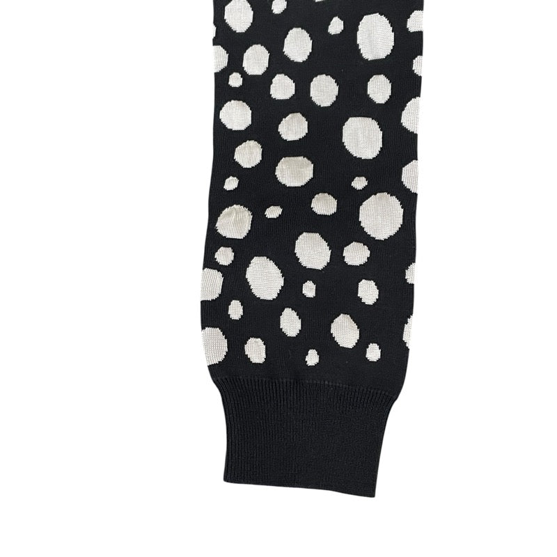 ルイ・ヴィトン LOUIS VUITTON X 草間彌生 ドット総柄ニットトップス FOKL23 ブラック コットン レディース ニット