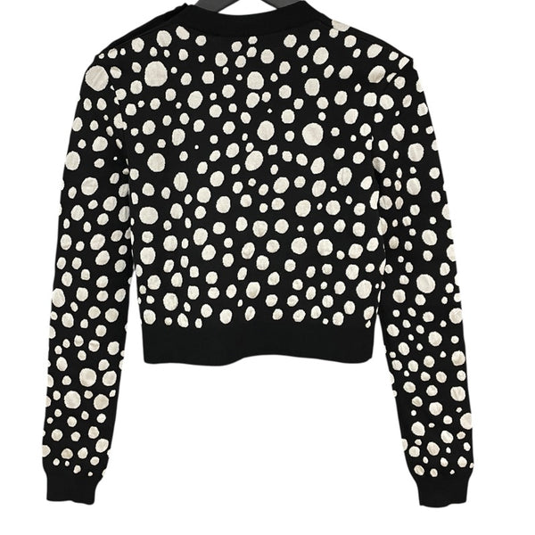 ルイ・ヴィトン LOUIS VUITTON X 草間彌生 ドット総柄ニットトップス FOKL23 ブラック コットン レディース ニット