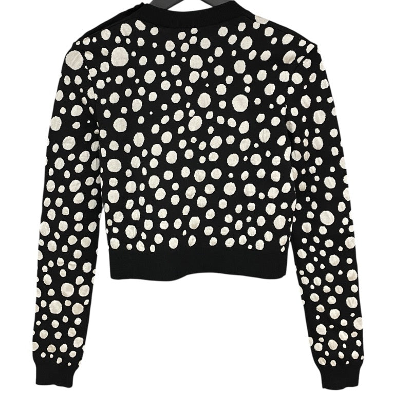 ルイ・ヴィトン LOUIS VUITTON X 草間彌生 ドット総柄ニットトップス FOKL23 ブラック コットン レディース ニット