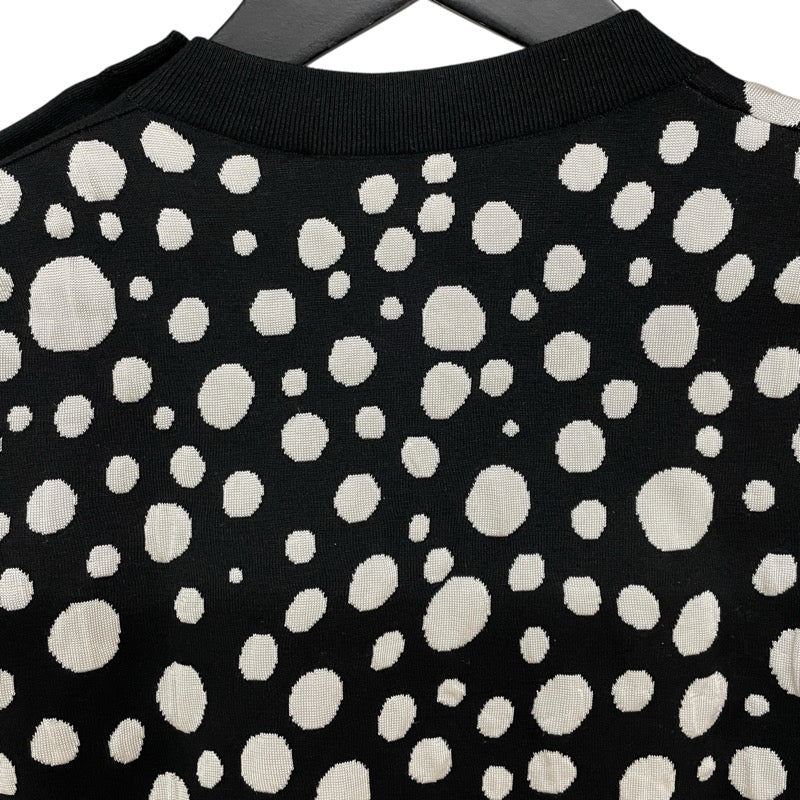 ルイ・ヴィトン LOUIS VUITTON X 草間彌生 ドット総柄ニットトップス FOKL23 ブラック コットン レディース ニット