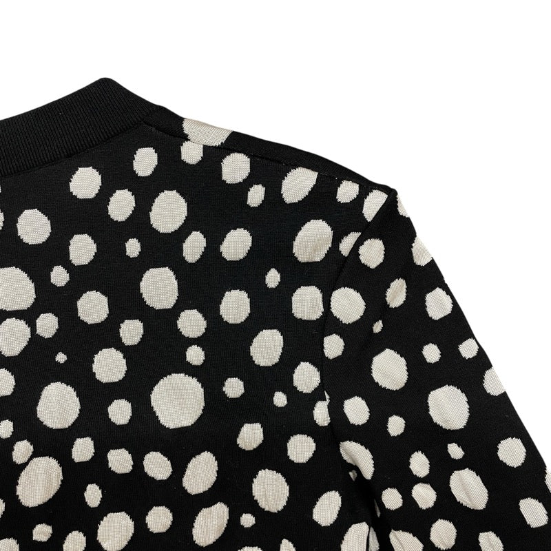 ルイ・ヴィトン LOUIS VUITTON X 草間彌生 ドット総柄ニットトップス FOKL23 ブラック コットン レディース ニット