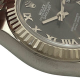 ロレックス ROLEX デイトジャスト28 ランダムシリアル 279174 ダークグレー ジュビリーブレス SS/K18WG レディース 腕時計