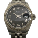 ロレックス ROLEX デイトジャスト28 ランダムシリアル 279174 ダークグレー ジュビリーブレス SS/K18WG レディース 腕時計