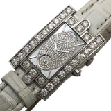 ハリーウィンストン HARRY WINSTON アヴェニュー クラシック エリプティック AVEQHM21WW241 ホワイトシェル K18WG/レザーストラップ レディース 腕時計