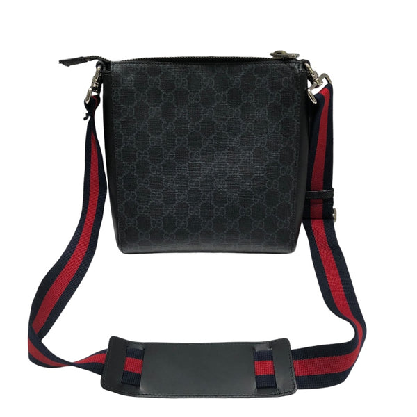 グッチ GUCCI スモールメッセンジャーバッグ 523599 ブラック シルバー金具 GGスプリームキャンバス メンズ ショルダーバッグ