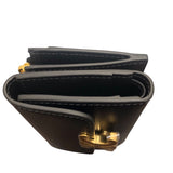 セリーヌ CELINE コイン入れ付きコンパクトウォレット トリオンフ 10I653DPV.38NO ブラック/ゴールド金具 カーフレザー レディース 三つ折り財布