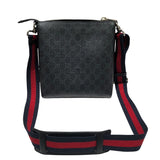 グッチ GUCCI スモールメッセンジャーバッグ 523599 ブラック シルバー金具 GGスプリームキャンバス メンズ ショルダーバッグ