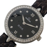オメガ OMEGA デビル プレステージ デュードロップ 424.18.27.60.51.001 ブラック SS/革ベルト クオーツ レディース 腕時計