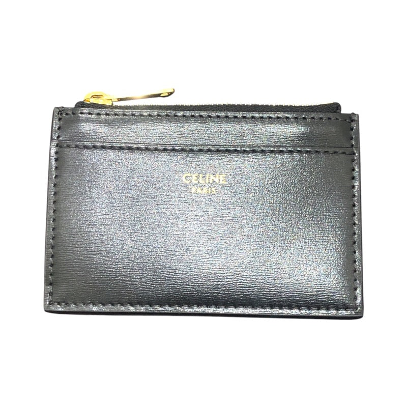 セリーヌ CELINE コイン入れ付きコンパクトウォレット トリオンフ 10I653DPV.38NO ブラック/ゴールド金具 カーフレザー レディース 三つ折り財布