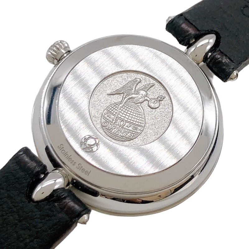 オメガ OMEGA デビル プレステージ デュードロップ 424.18.27.60.51.001 ブラック SS/革ベルト クオーツ レディース 腕時計