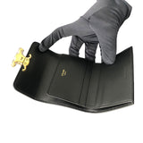 セリーヌ CELINE コイン入れ付きコンパクトウォレット トリオンフ 10I653DPV.38NO ブラック/ゴールド金具 カーフレザー レディース 三つ折り財布