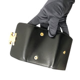 セリーヌ CELINE コイン入れ付きコンパクトウォレット トリオンフ 10I653DPV.38NO ブラック/ゴールド金具 カーフレザー レディース 三つ折り財布