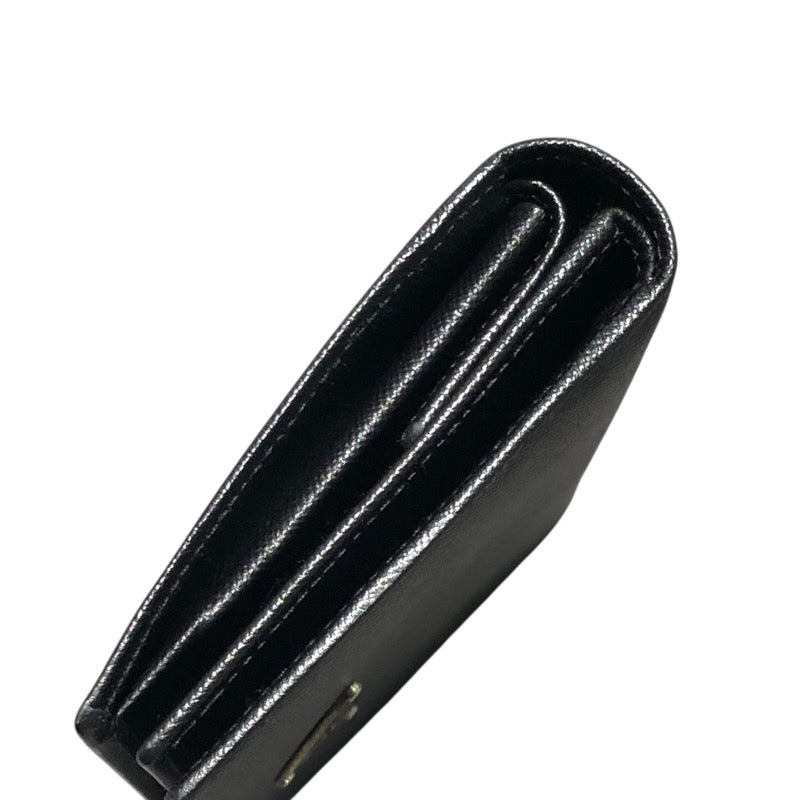 プラダ PRADA サフィアーノ コンパクトウォレット ブラック