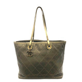 シャネル CHANEL オンザロード　トートバッグ A92327 ブロンズ×ゴールド金具 レザー レディース トートバッグ
