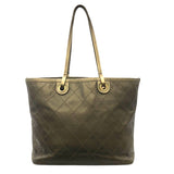 シャネル CHANEL オンザロード　トートバッグ A92327 ブロンズ×ゴールド金具 レザー レディース トートバッグ