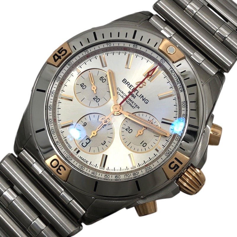 ブライトリング BREITLING クロノマット B01 42 IB0134 シルバー SS/K18レッドゴールド メンズ 腕時計