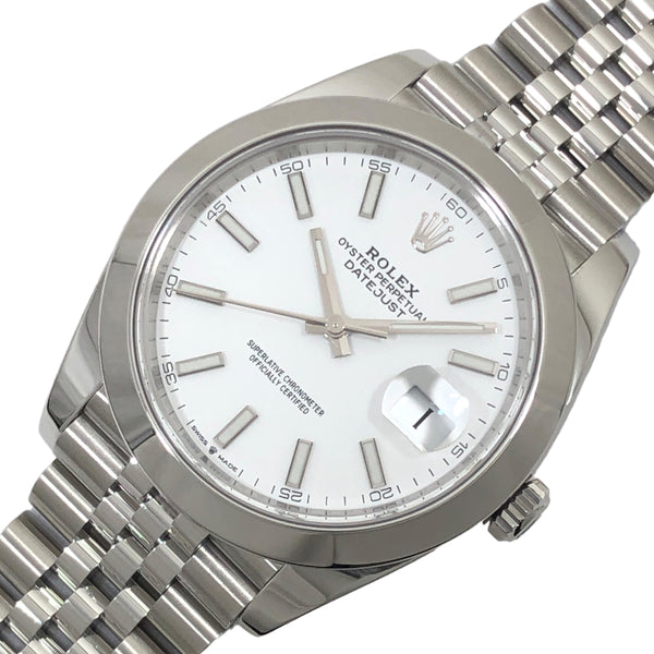ロレックス ROLEX デイトジャスト41 ランダムシリアル 126300 ホワイト文字盤 ジュビリーブレス SS 自動巻き メンズ 腕時計