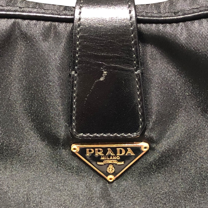 プラダ PRADA ナイロンハンドバッグ ブラック ゴールド金具 ナイロン レディース ハンドバッグ