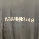 バレンシアガ BALENCIAGA ミラーロゴTシャツワンピース 791703 ブラック コットン レディース ワンピース