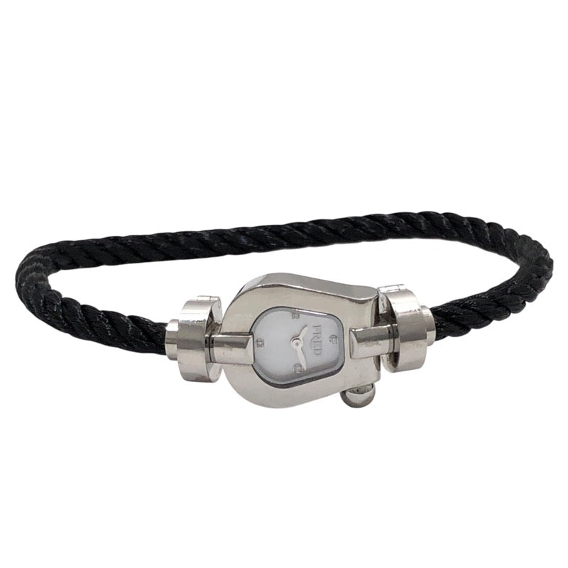 フレッド FRED 腕時計 ムーブワン シルバー 黒 クオーツ　レディース フレッド FRED 腕時計 ムーブワン シルバー 黒 クオーツ レディース