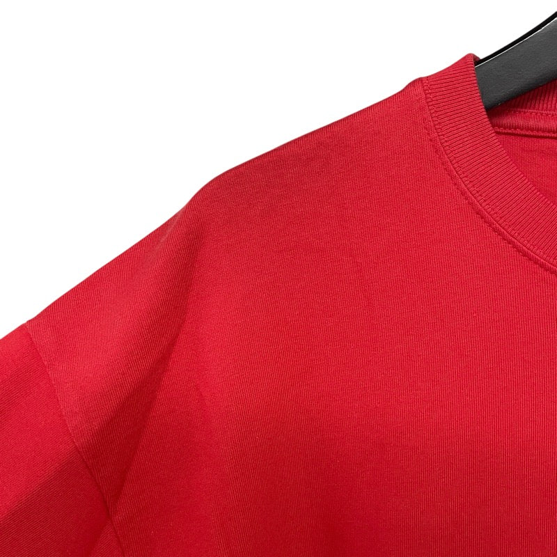 バレンシアガ BALENCIAGA スモールロゴ半袖Tシャツ 508203 レッド コットン メンズ 半袖Ｔシャツ