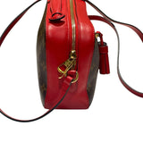 ルイ・ヴィトン LOUIS VUITTON サントンジュ M43556 ブラウン、レッド モノグラムキャンバス レディース ショルダーバッグ